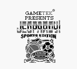 Jeopardy Sports Edition title screen for GameBoy